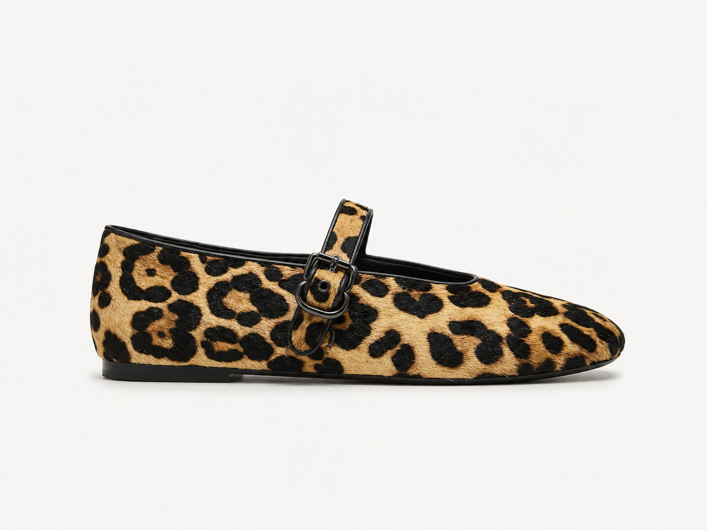 Leopard Print Mary Jane Flats