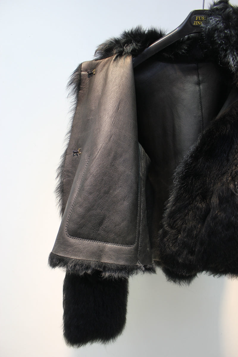 High-quality non-shedding soft Hu Sheep lambskin fur coat