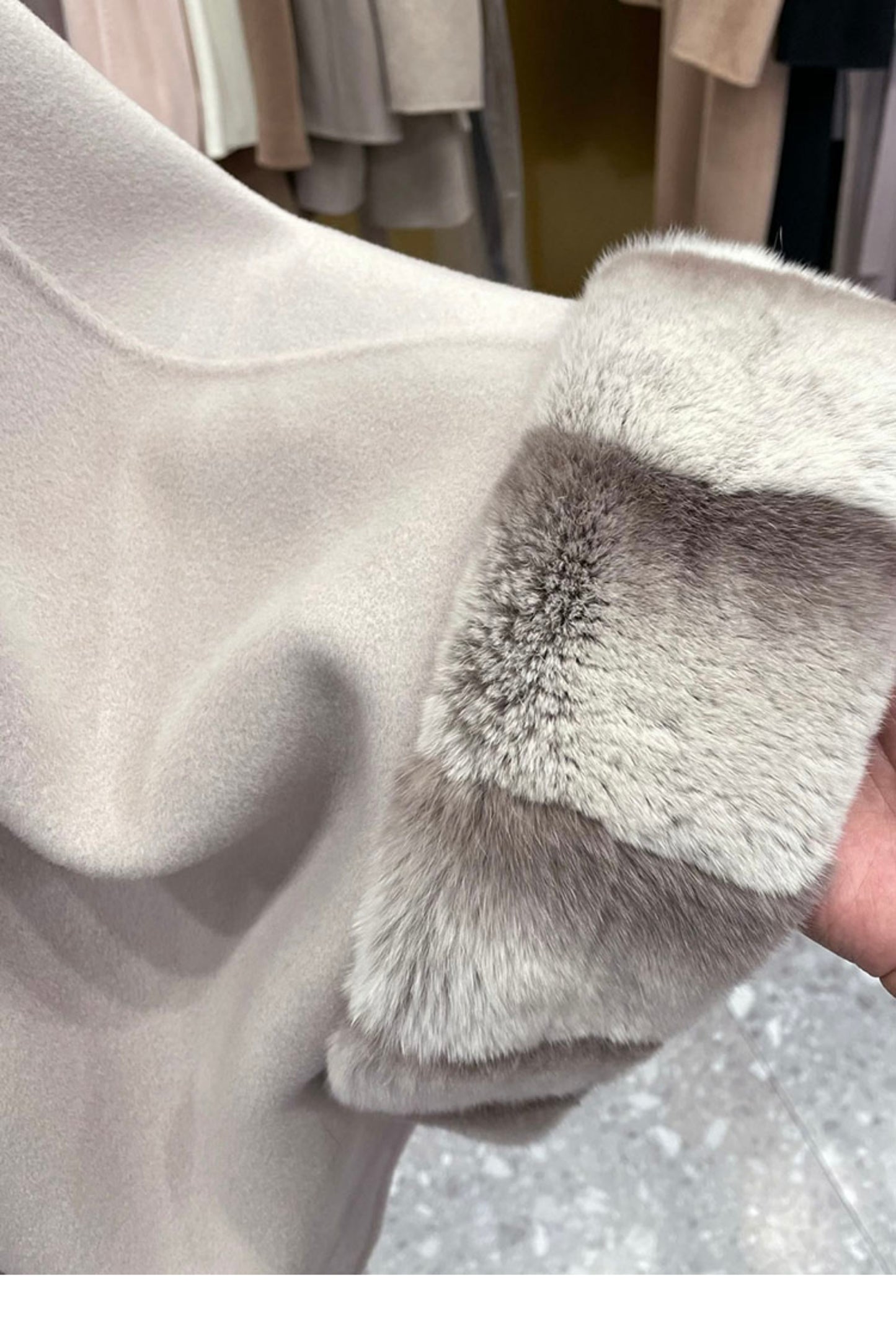 Double-faced cashmere cape coat