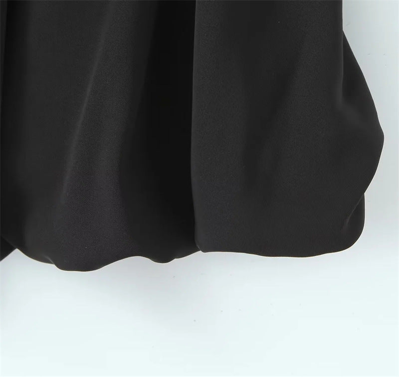Slim fit chiffon bow bandeau top