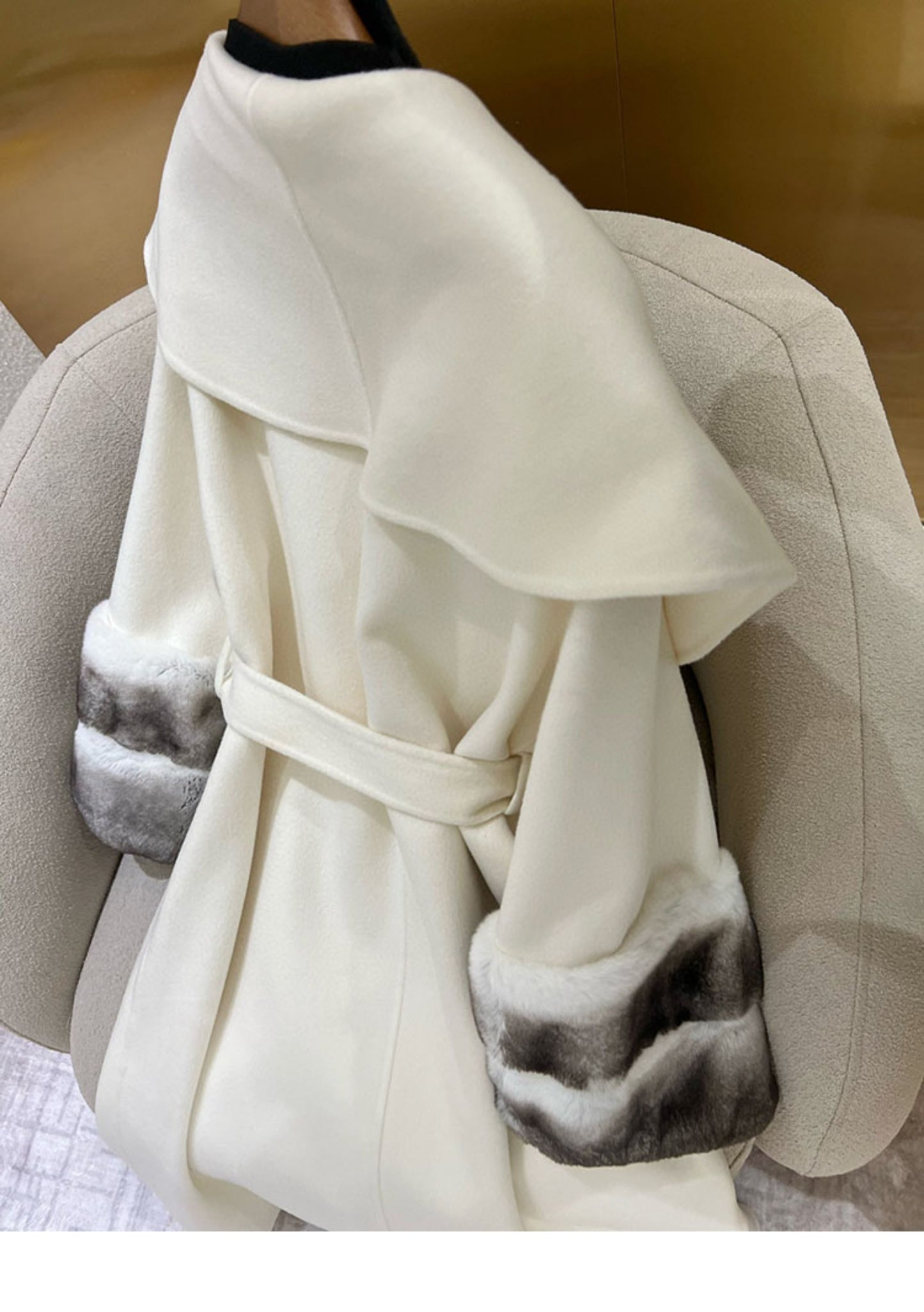Cashmere Rex Rabbit Fur Sleeves