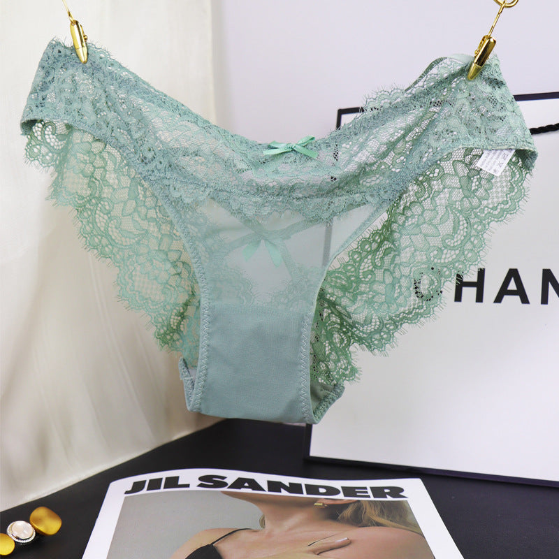 Lace cross hollow briefs