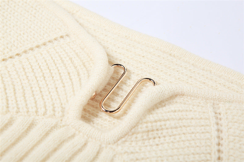 Solid color short tube top sweater