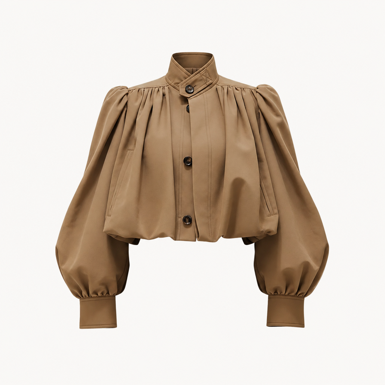 Puff Sleeve Cropped Jacket