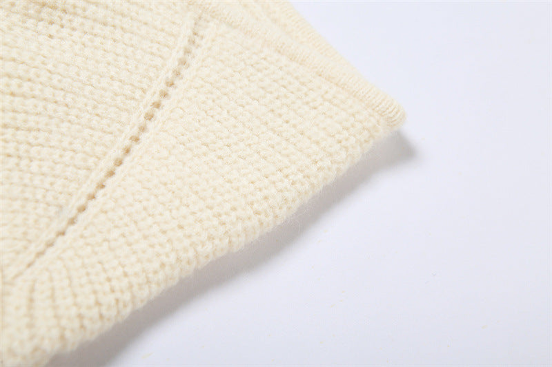 Solid color short tube top sweater