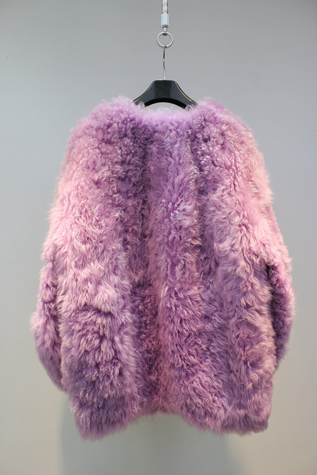 Lmported Tuscan sheepskin one-piece slimming fur jacket