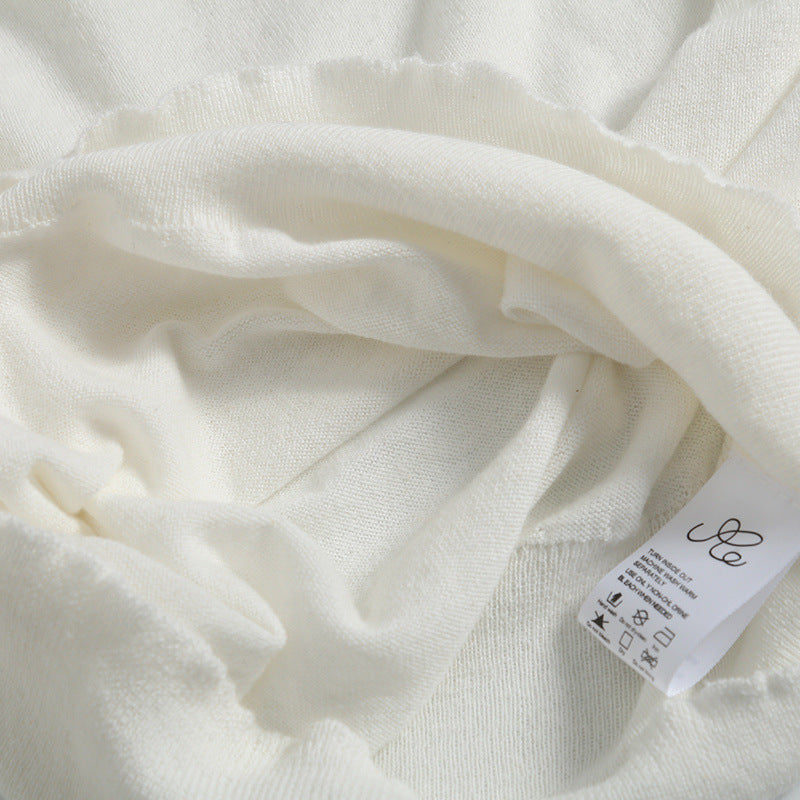 European and American personalized long shoulder knitted sweater