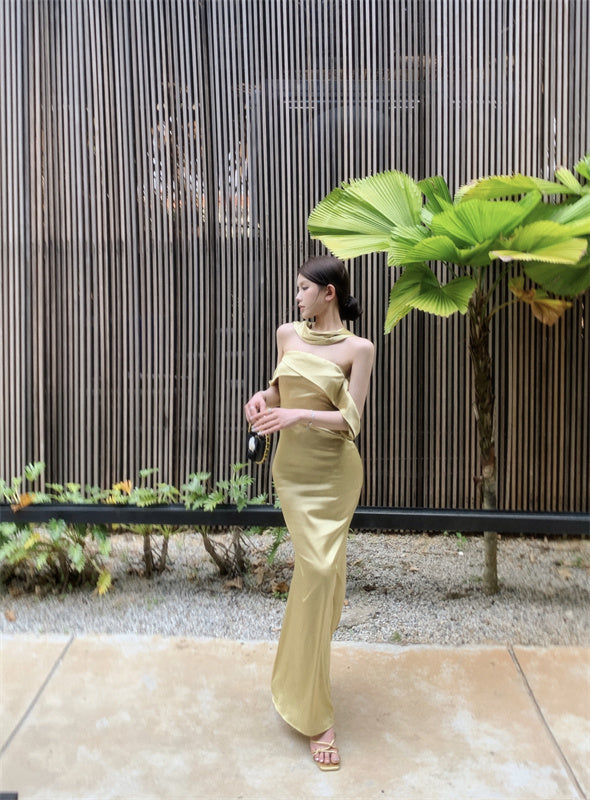 Light French tube top dress