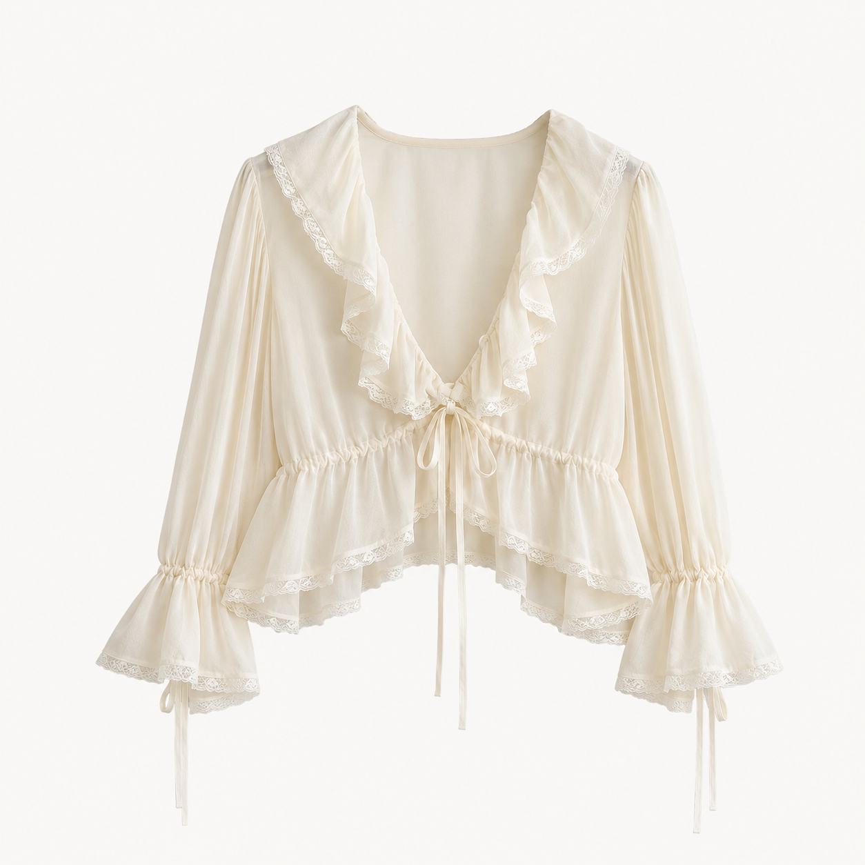 Ruffled Chiffon Blouse