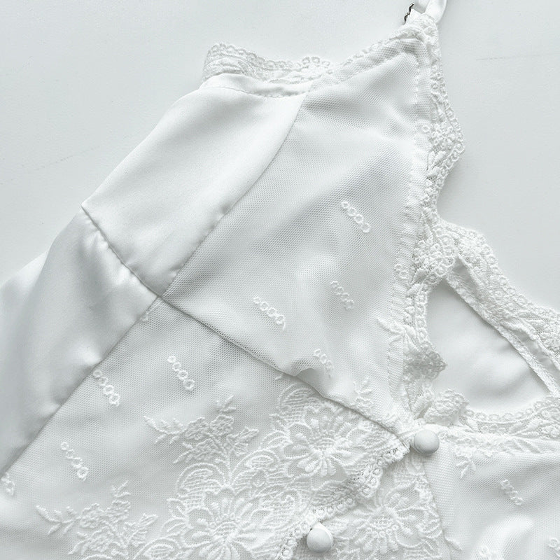 European and American lace satin V-neck camisole