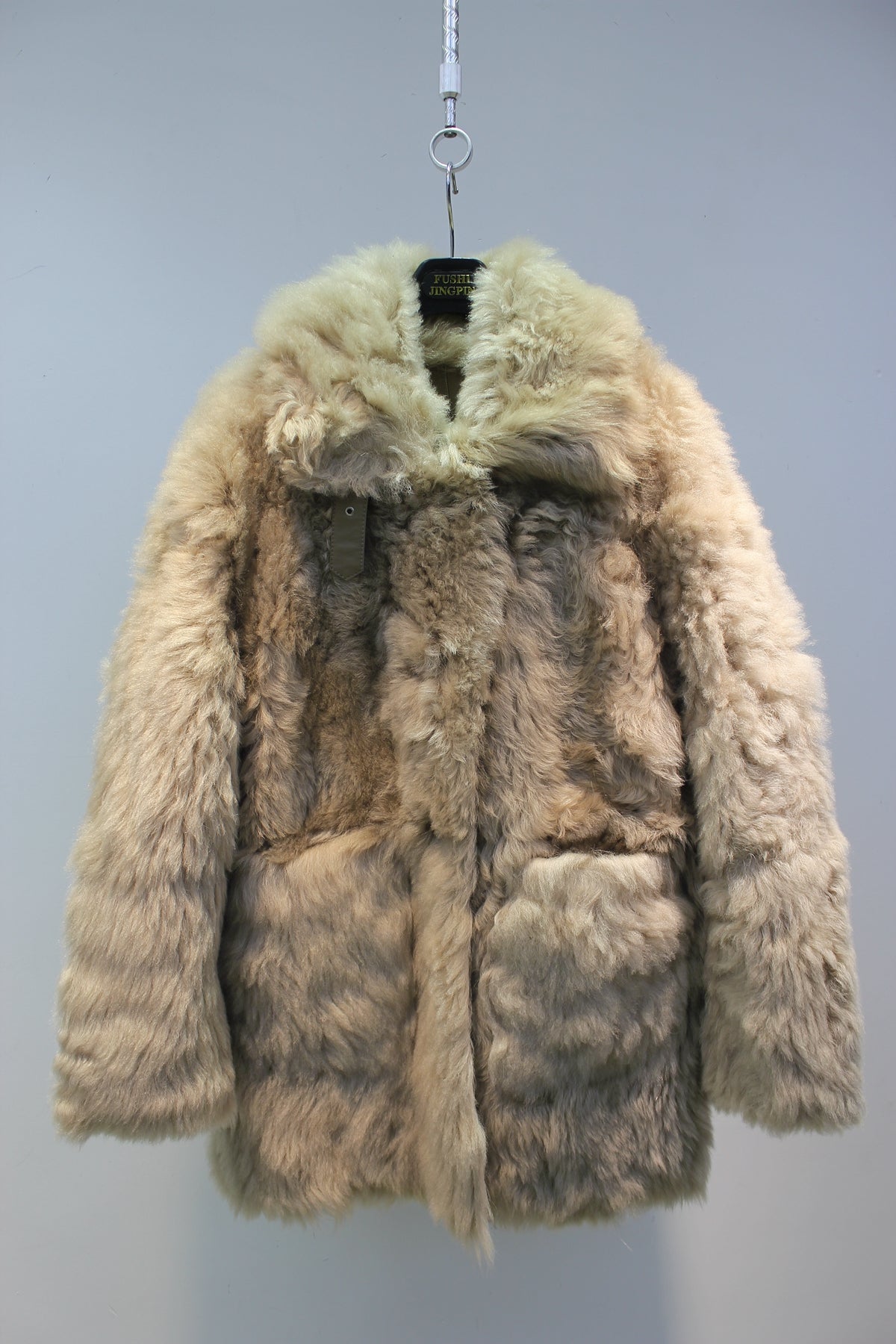 Spanish Tuscan sheepskin one-piece lapel jacket