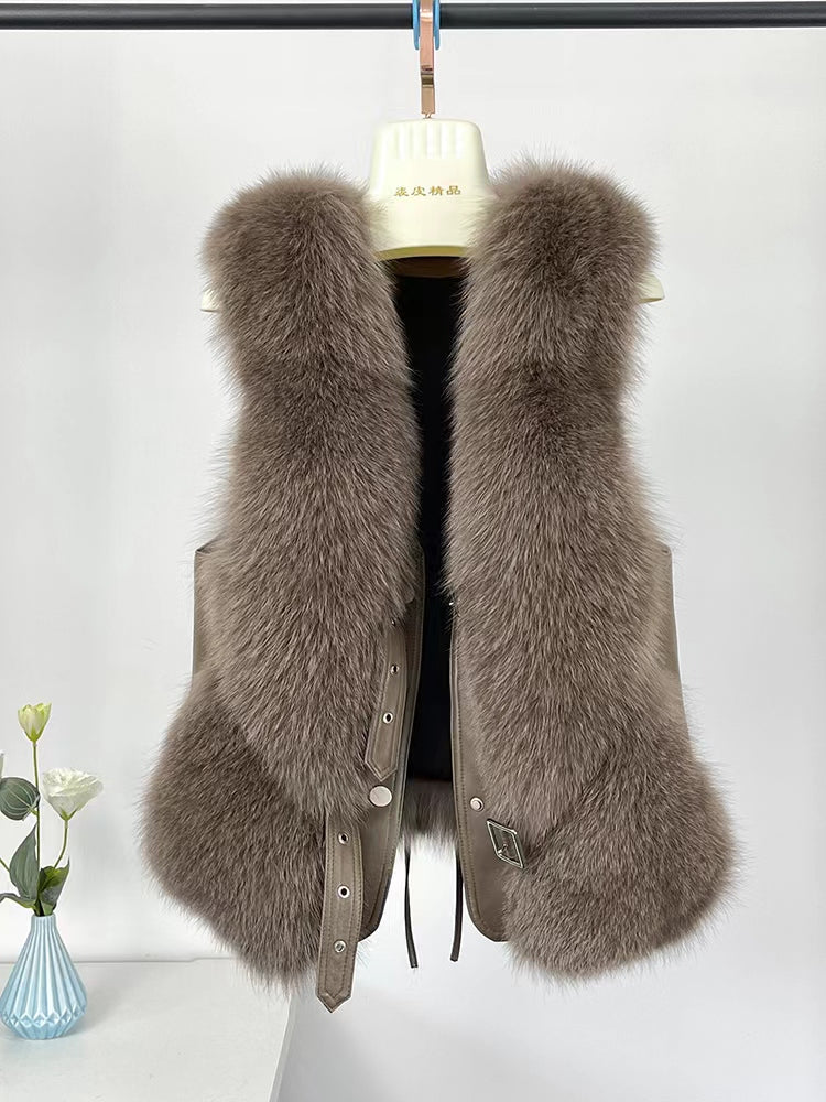 Short fur vest