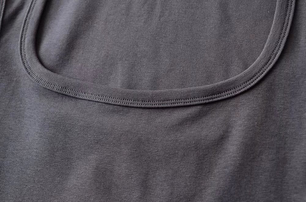 Black and white short square neck slimming wide shoulder strap top