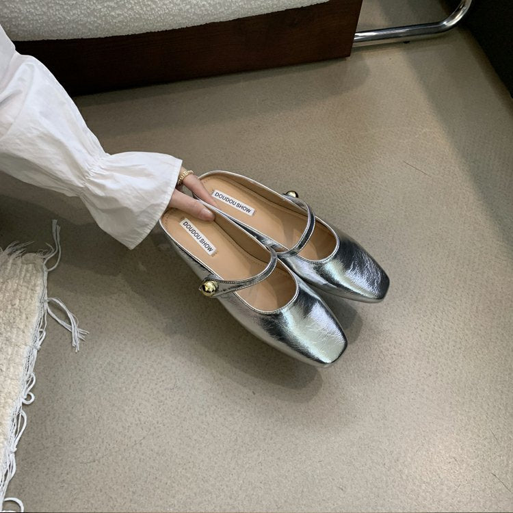 Sweet lazy fashionable toe half slippers