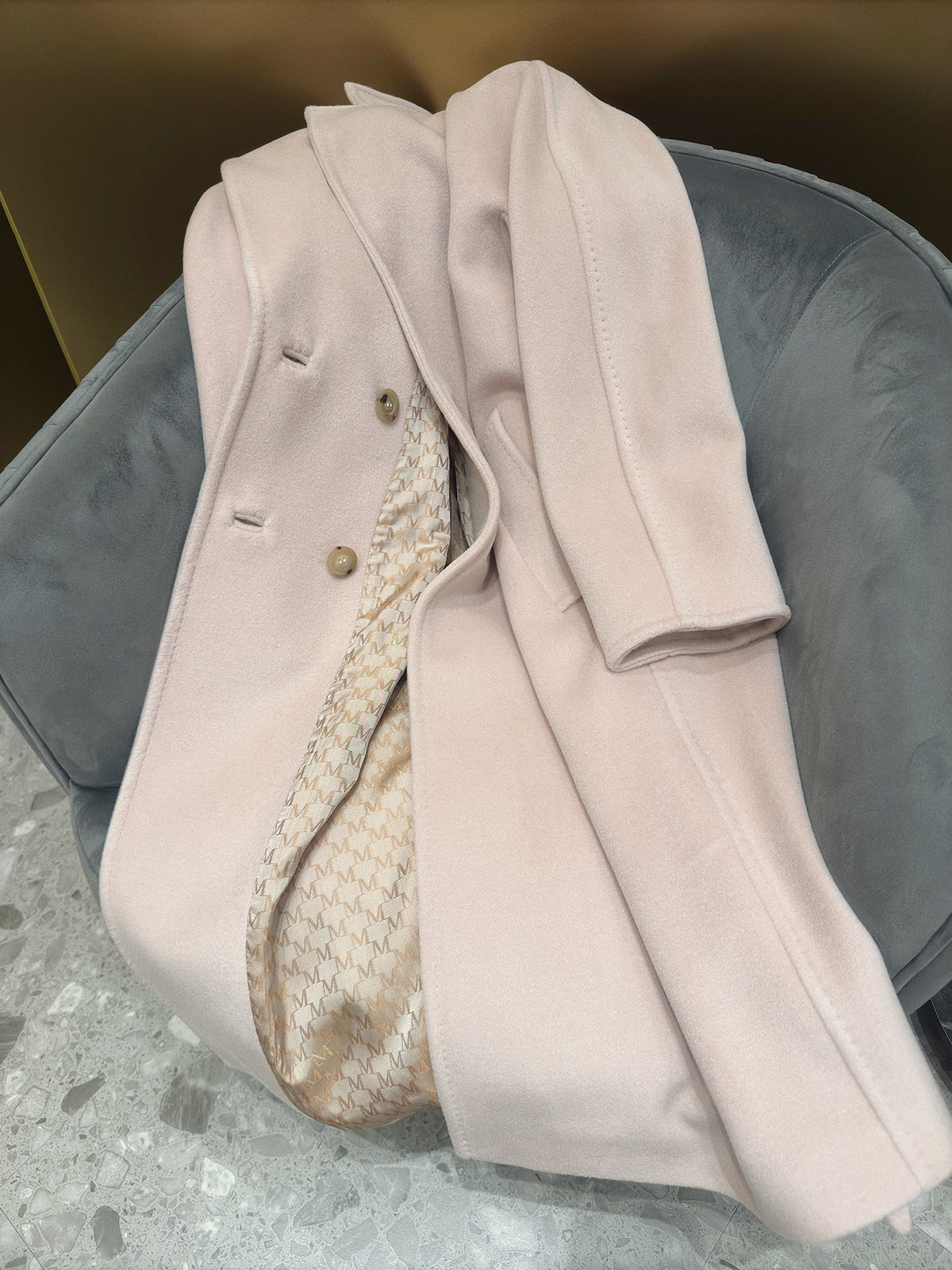 Sheep wool cashmere coat