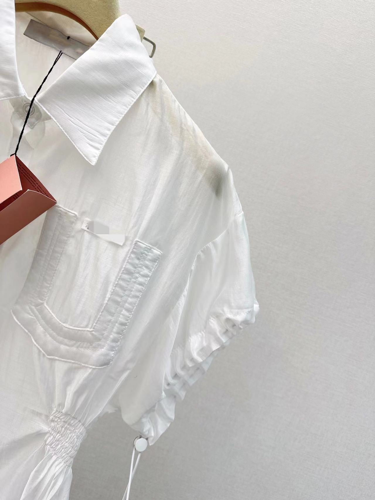Girly style letter embroidered lapel short-sleeved sun protection shirt and shorts suit