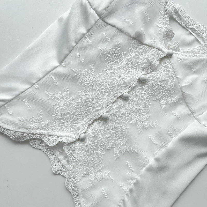 European and American lace satin V-neck camisole