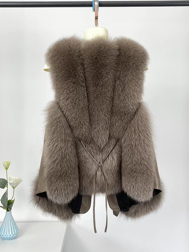 Short fur vest