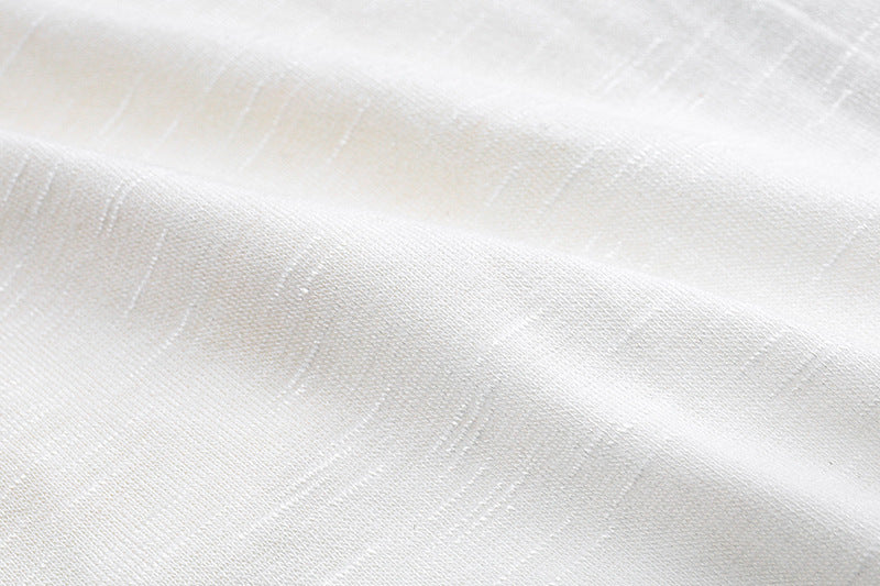 Pure lust style Polo collar navel-baring white shirt