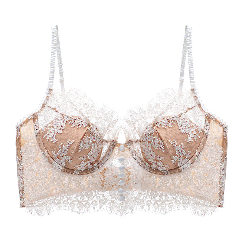 French sexy ultra-thin lace underwired underwear