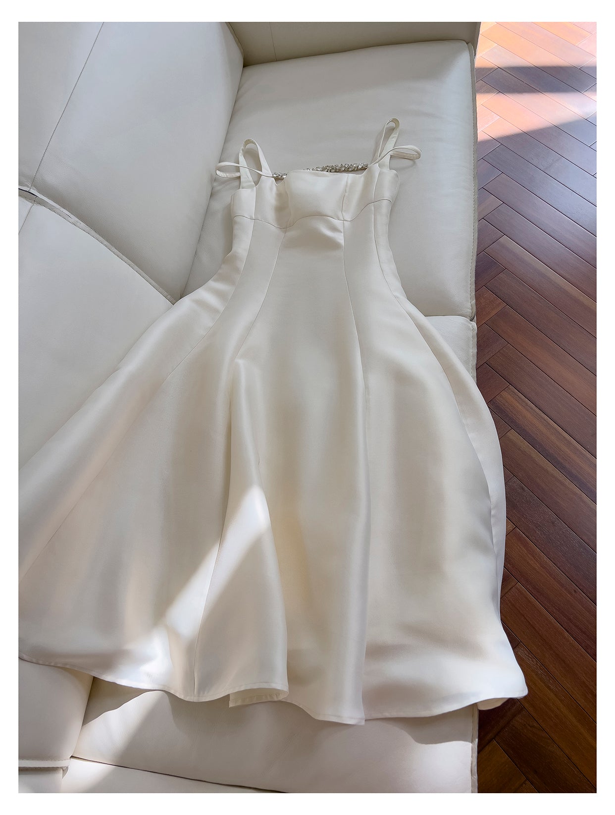 French Vintage Satin Dress