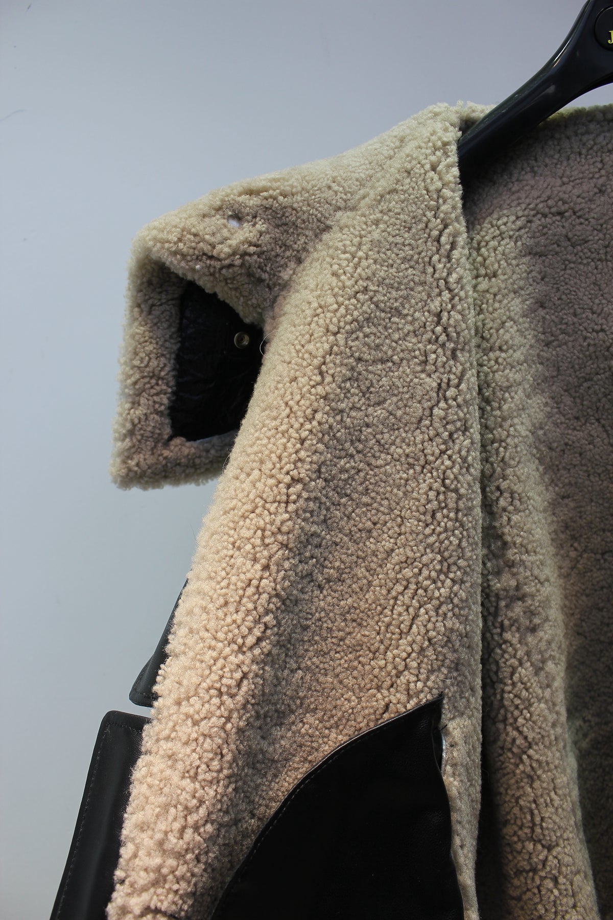 Original imported sheepskin all-in-one motorcycle short jacket