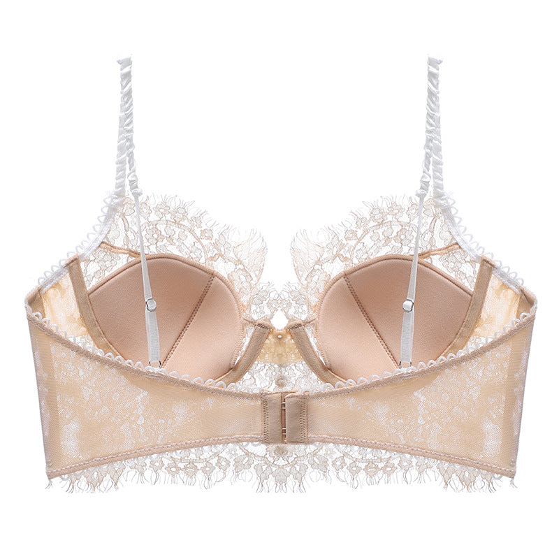 French sexy ultra-thin lace underwired underwear
