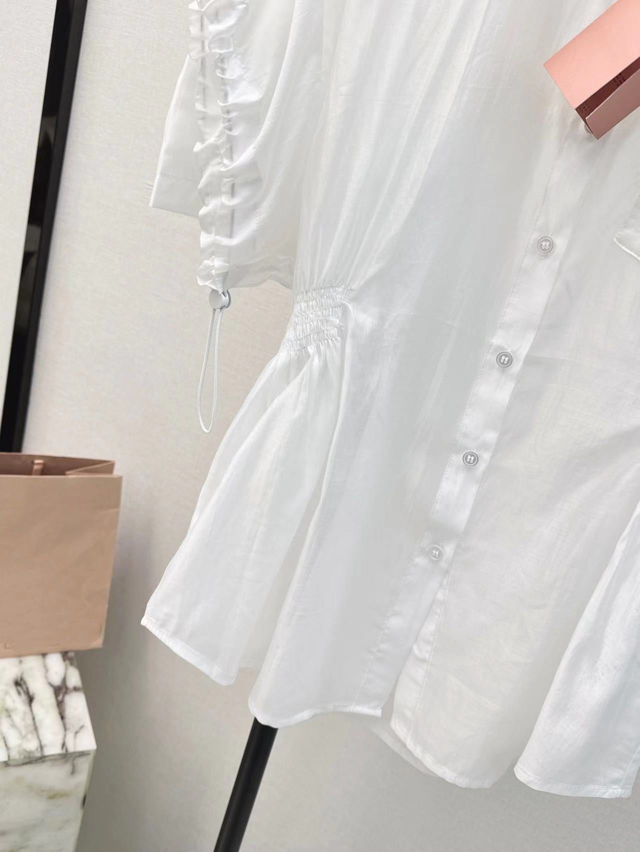 Girly style letter embroidered lapel short-sleeved sun protection shirt and shorts suit