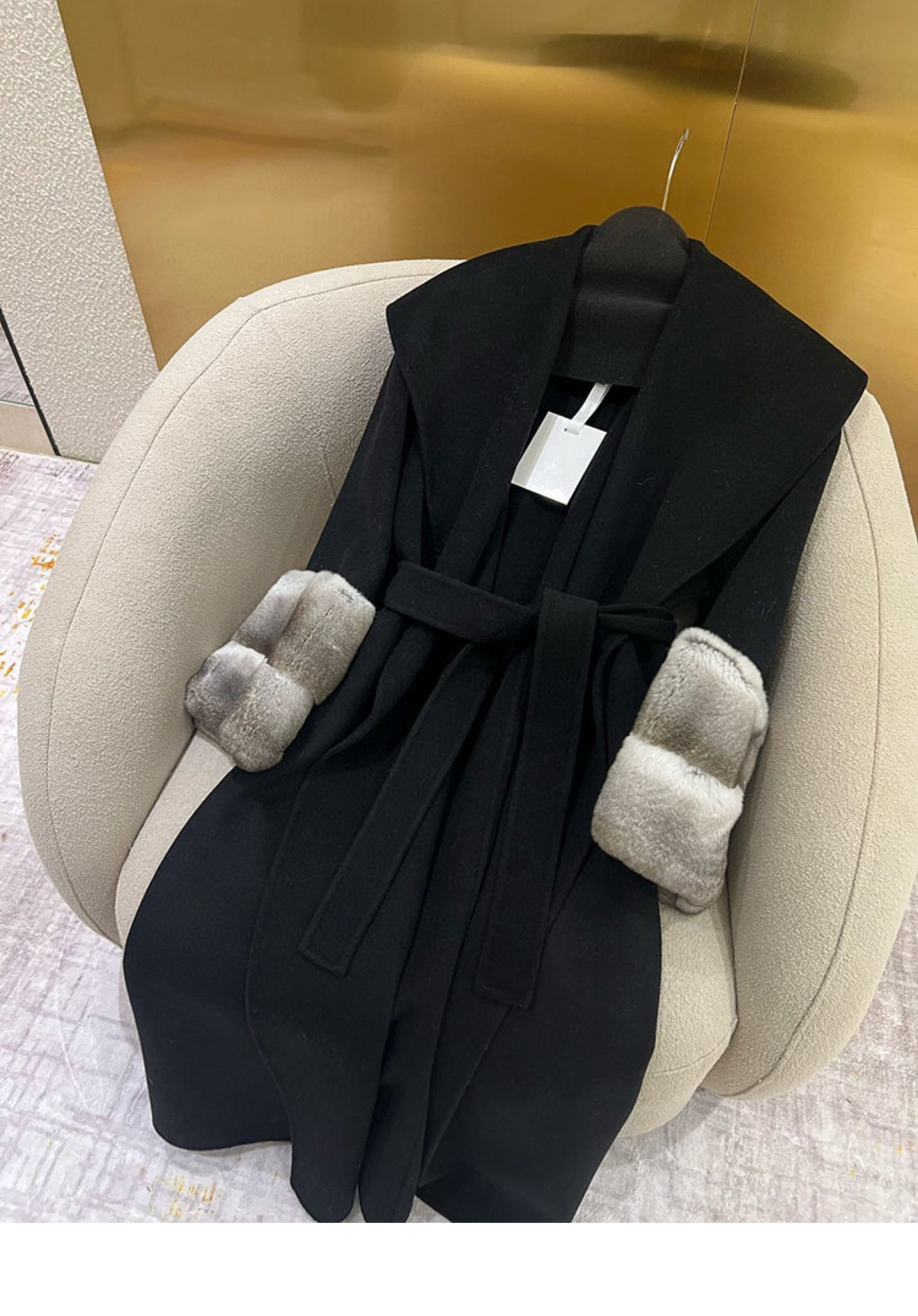 Cashmere Rex Rabbit Fur Sleeves