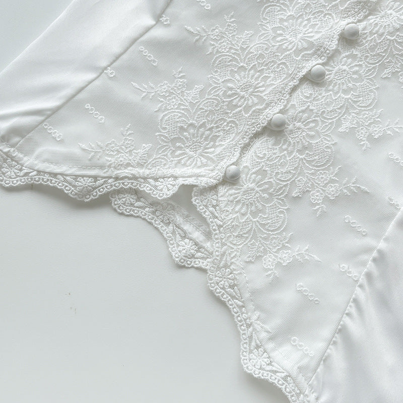 European and American lace satin V-neck camisole