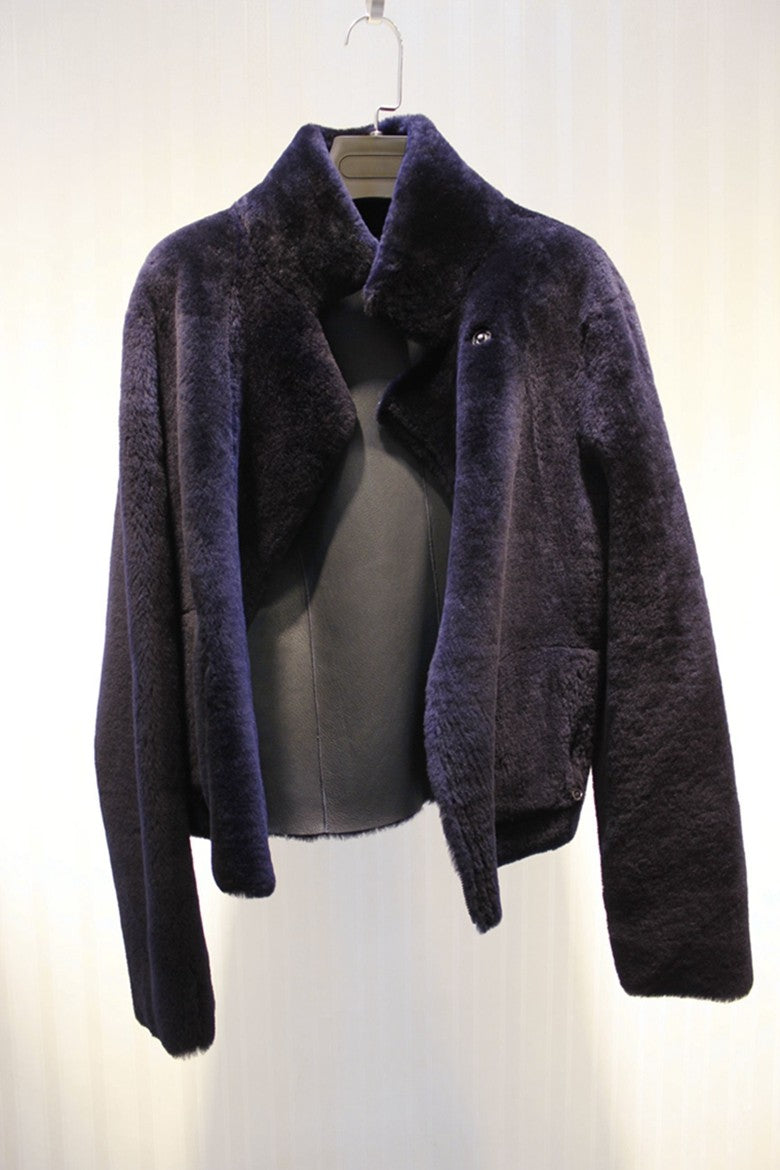 Merino sheep fur one-piece double-sided jacket imported from Spain