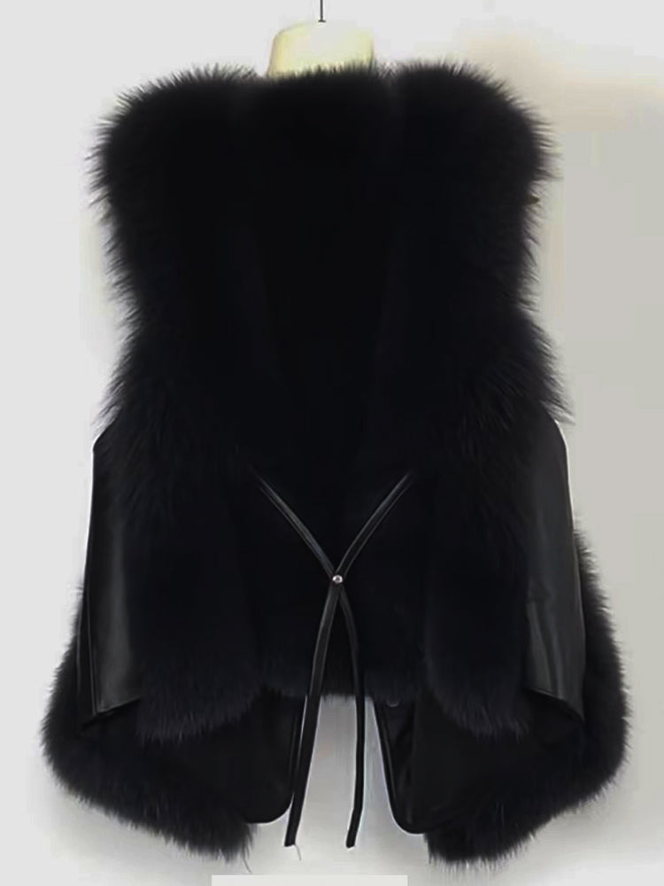 Short fur vest