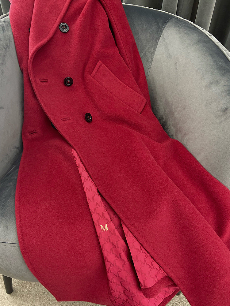 Sheep wool cashmere coat