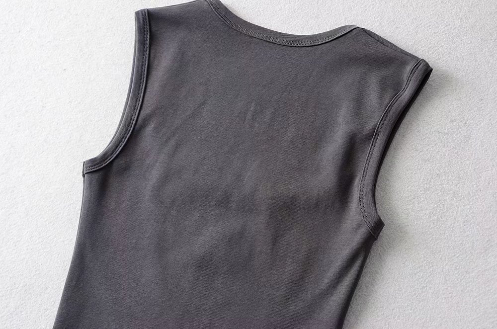 Black and white short square neck slimming wide shoulder strap top