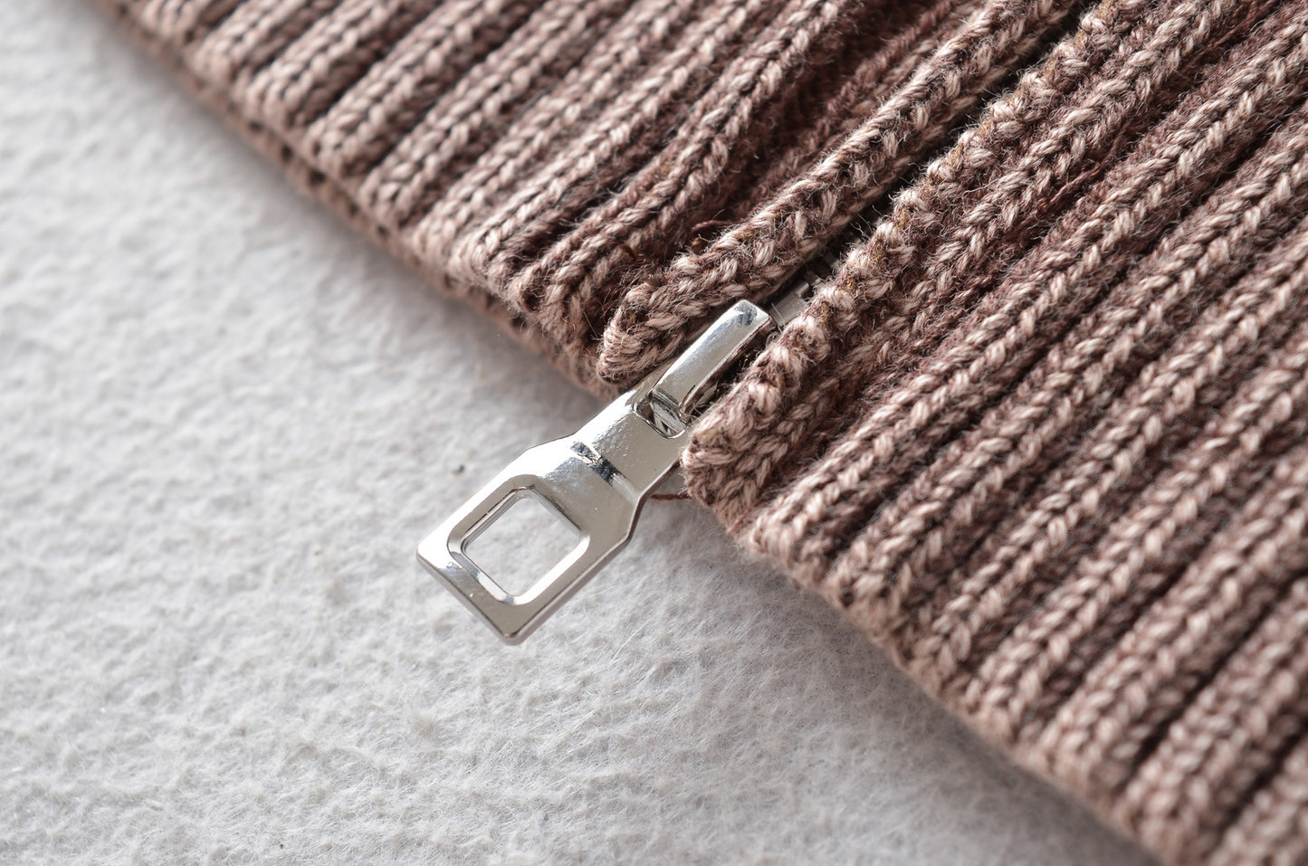 Bateau collar knitted cardigan