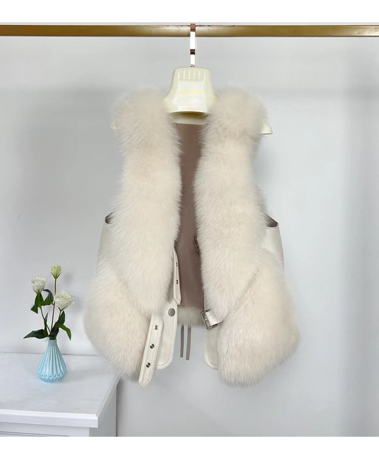 Short fur vest