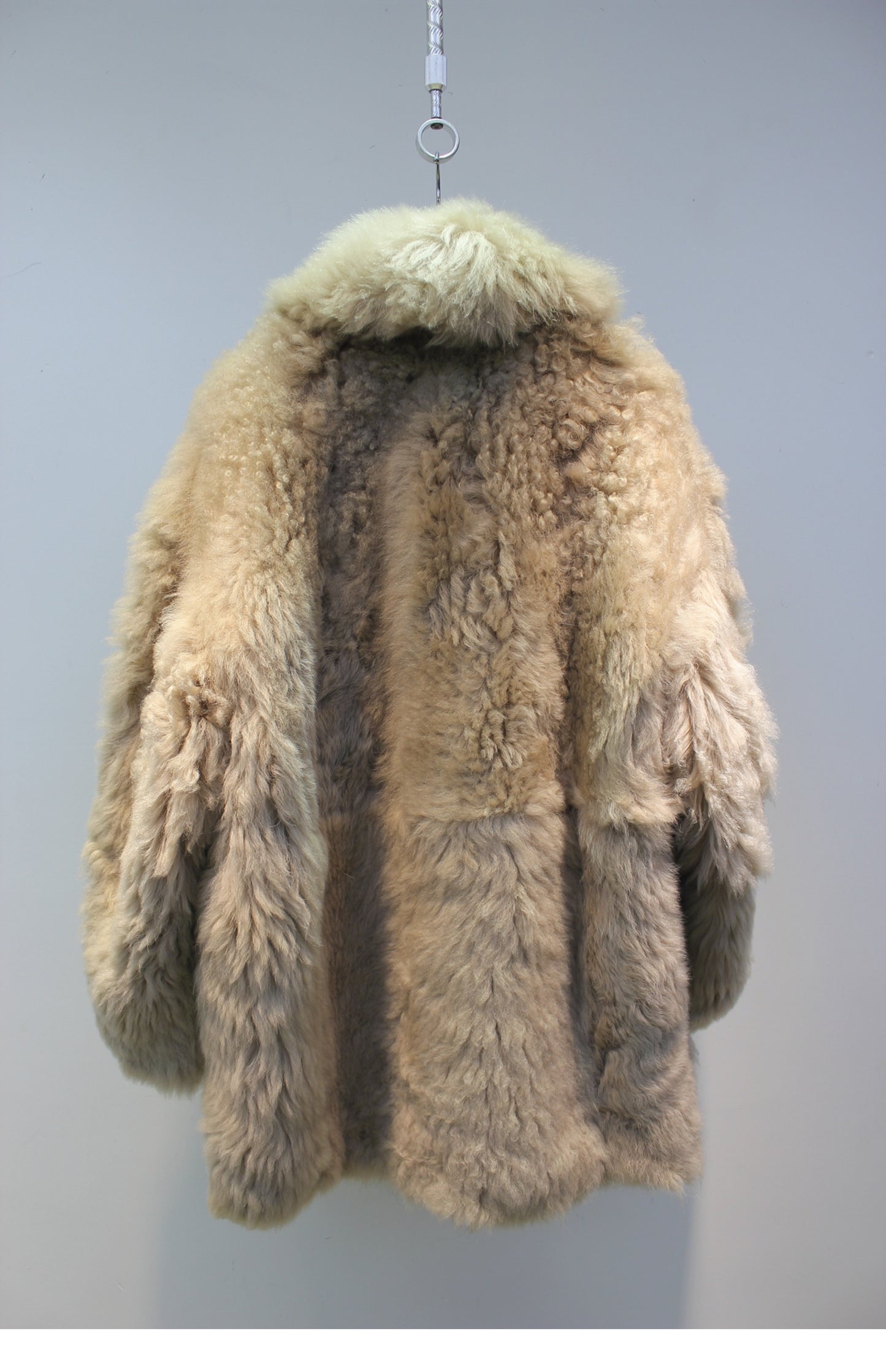 Spanish Tuscan sheepskin one-piece lapel jacket