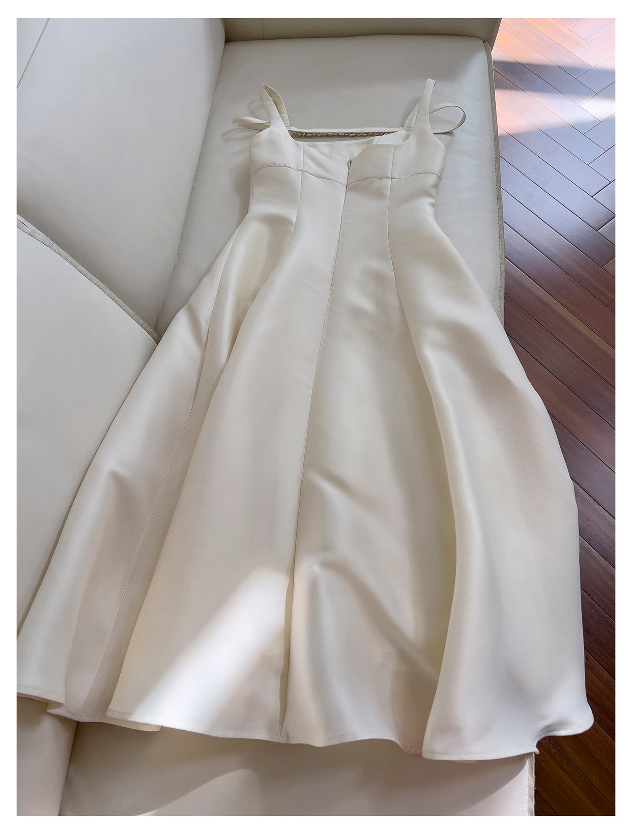 French Vintage Satin Dress