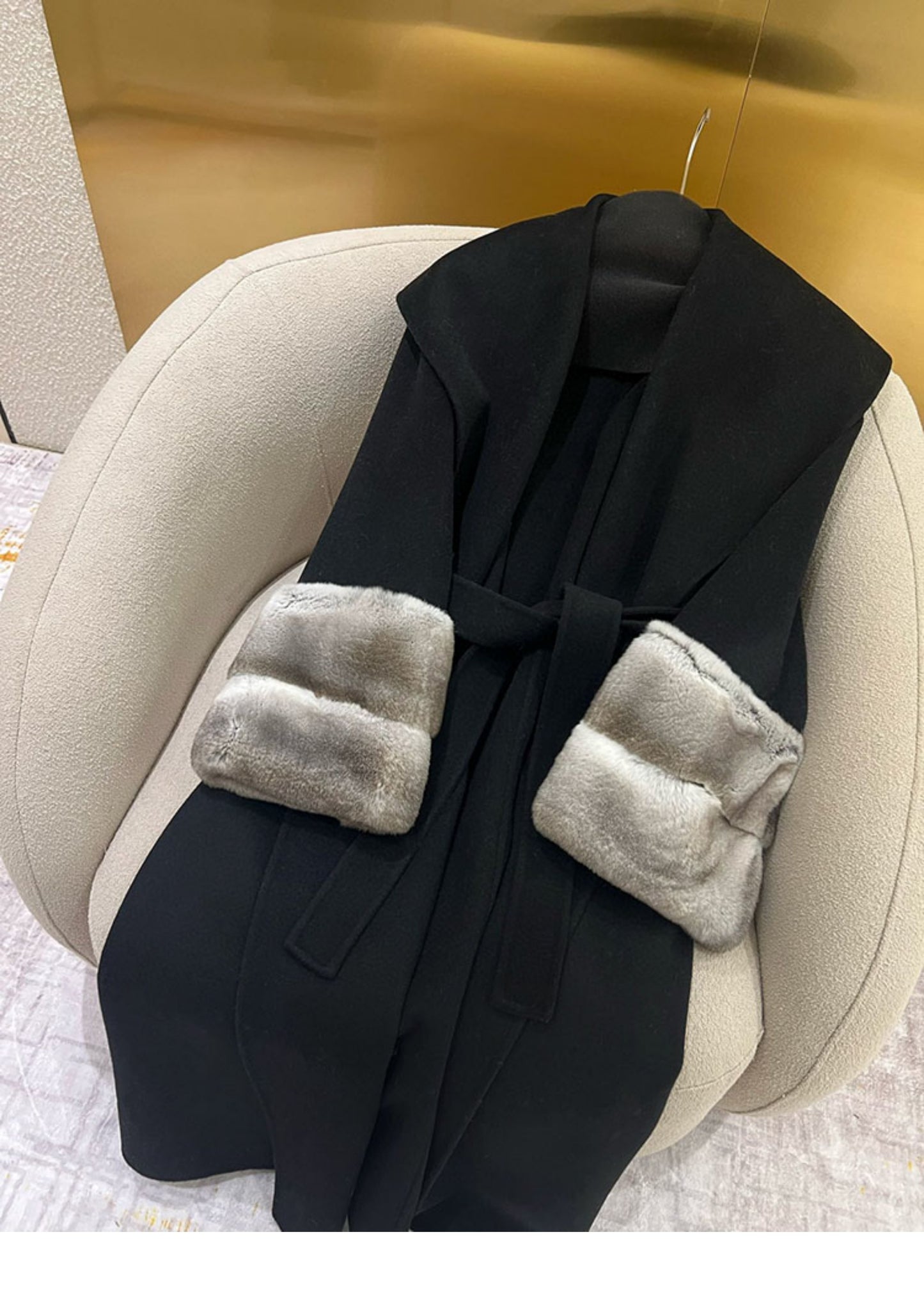 Cashmere Rex Rabbit Fur Sleeves