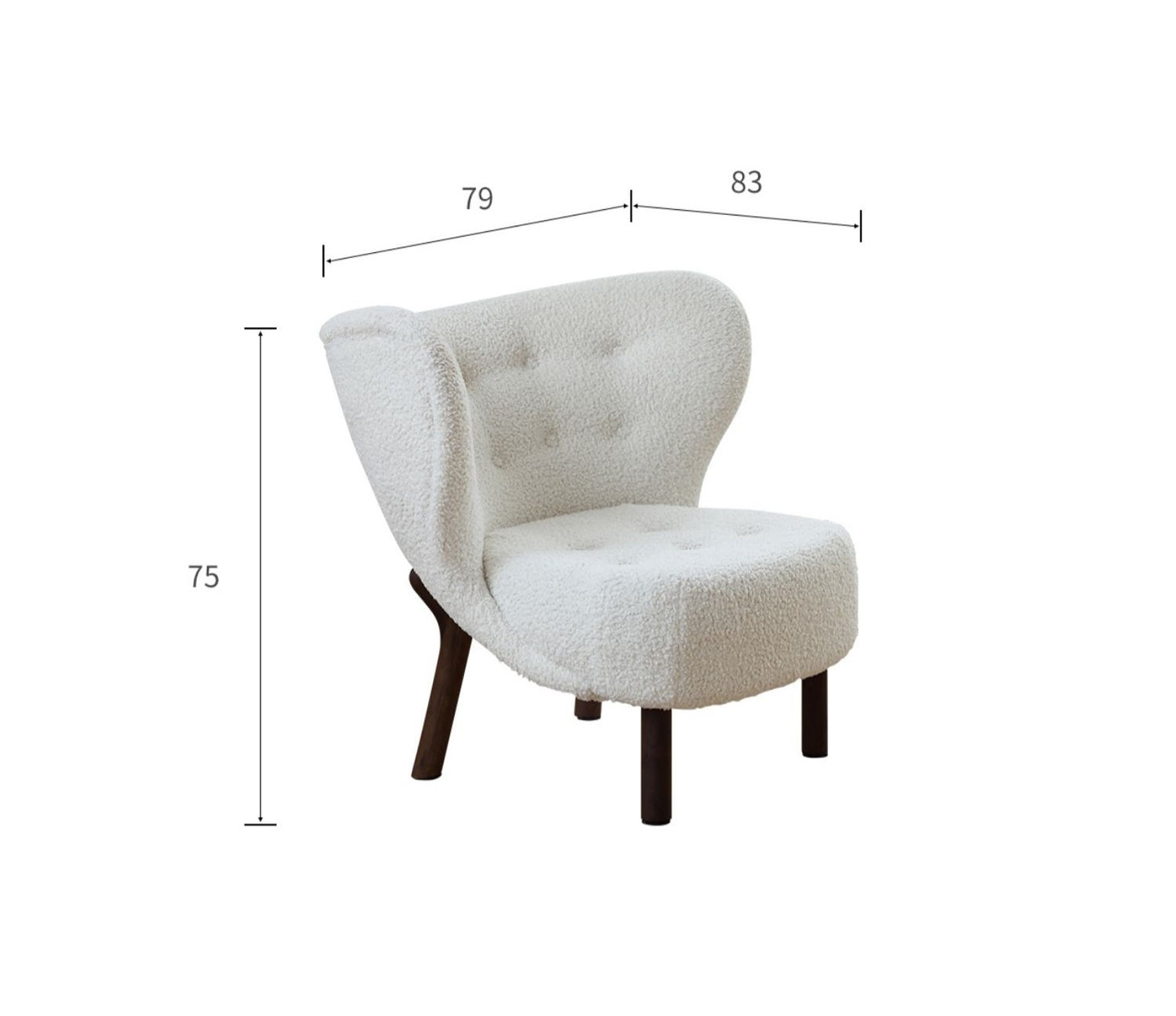 Nordic single sofa chair living room sherpa leisure chair designer modern simple lazy chair