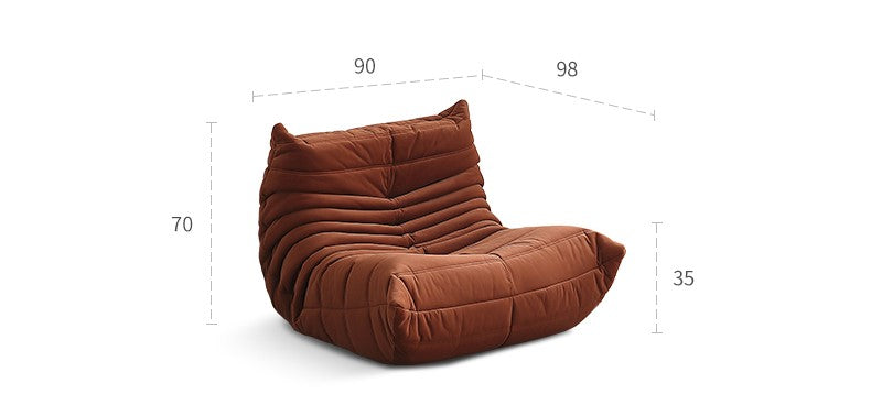 Girly pink single leisure chair minimalist designer modern minimalist ins style caterpillar lazy sofa