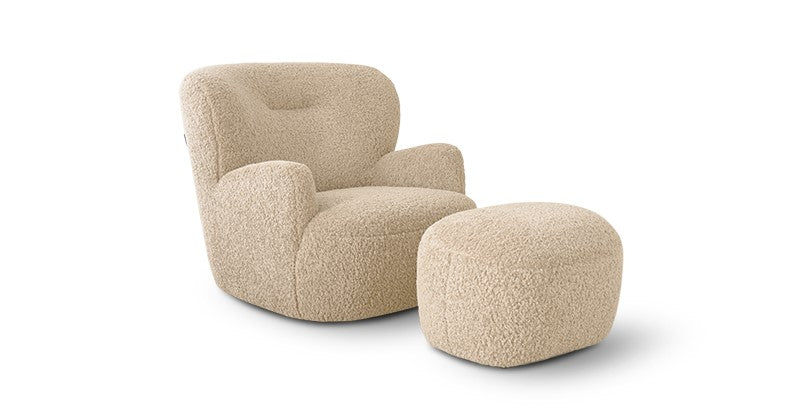 Big White Bear Leisure Chair Lamb Velvet French Cream Style Single Sofa Chair Living Room Bedroom Leisure Sofa