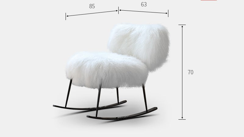 Nordic style dressing chair Italian light luxury balcony living room hair leisure chair imported wool single chair