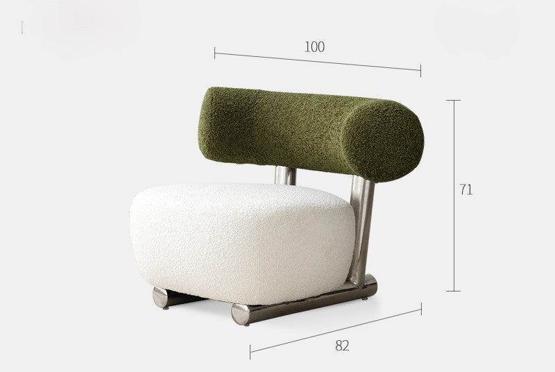 Sleigh chair Nordic modern minimalist designer sherpa single sofa chair leisure chair
