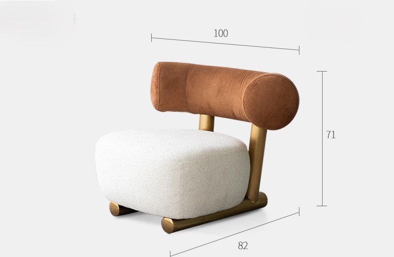 Sleigh chair Nordic modern minimalist designer sherpa single sofa chair leisure chair
