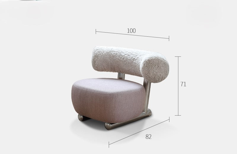 Sleigh chair Nordic modern minimalist designer sherpa single sofa chair leisure chair