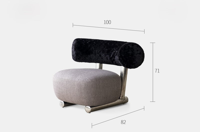 Sleigh chair Nordic modern minimalist designer sherpa single sofa chair leisure chair