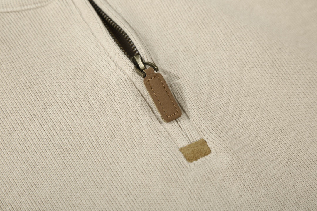 Embroidered half-zip sweatshirt