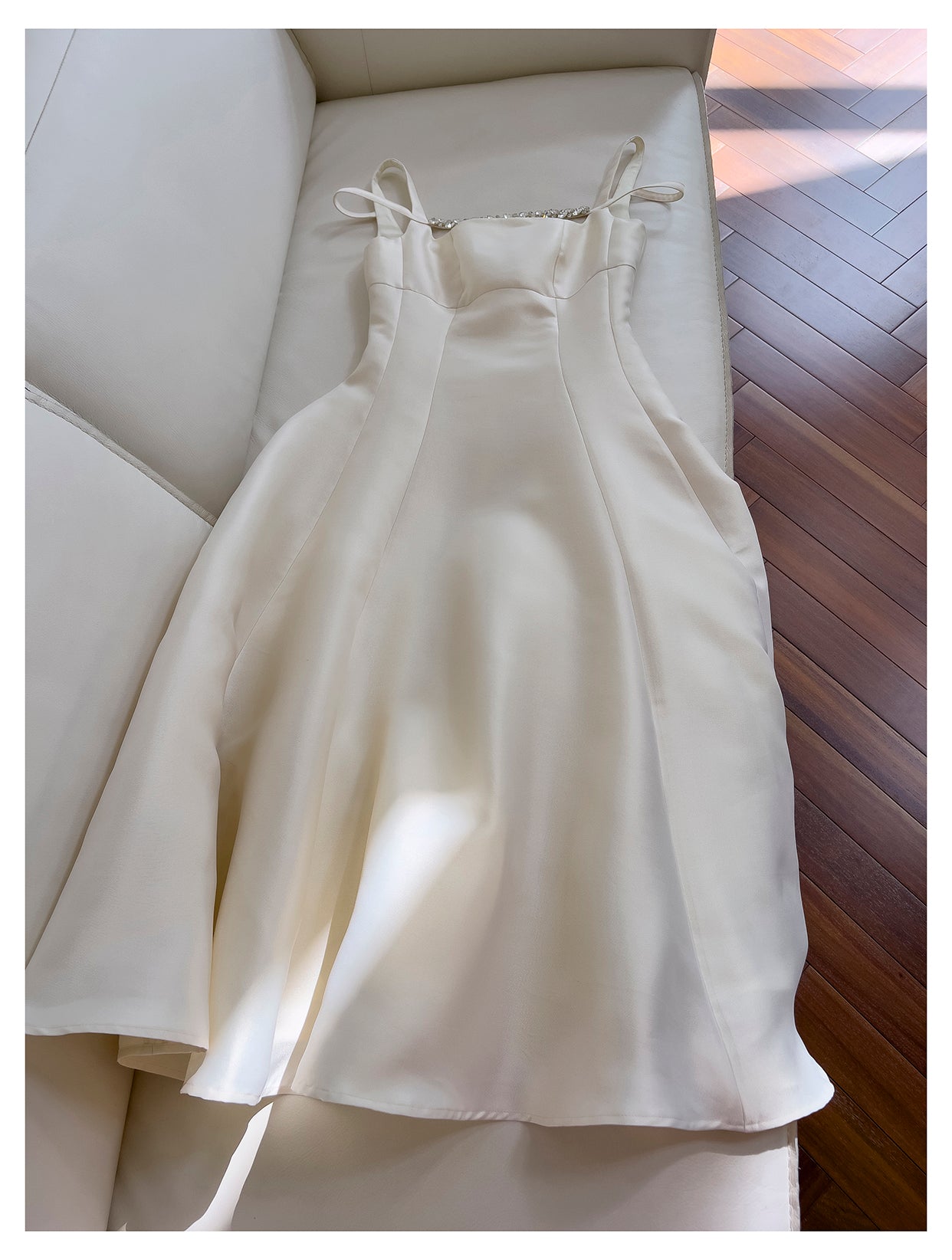 French Vintage Satin Dress
