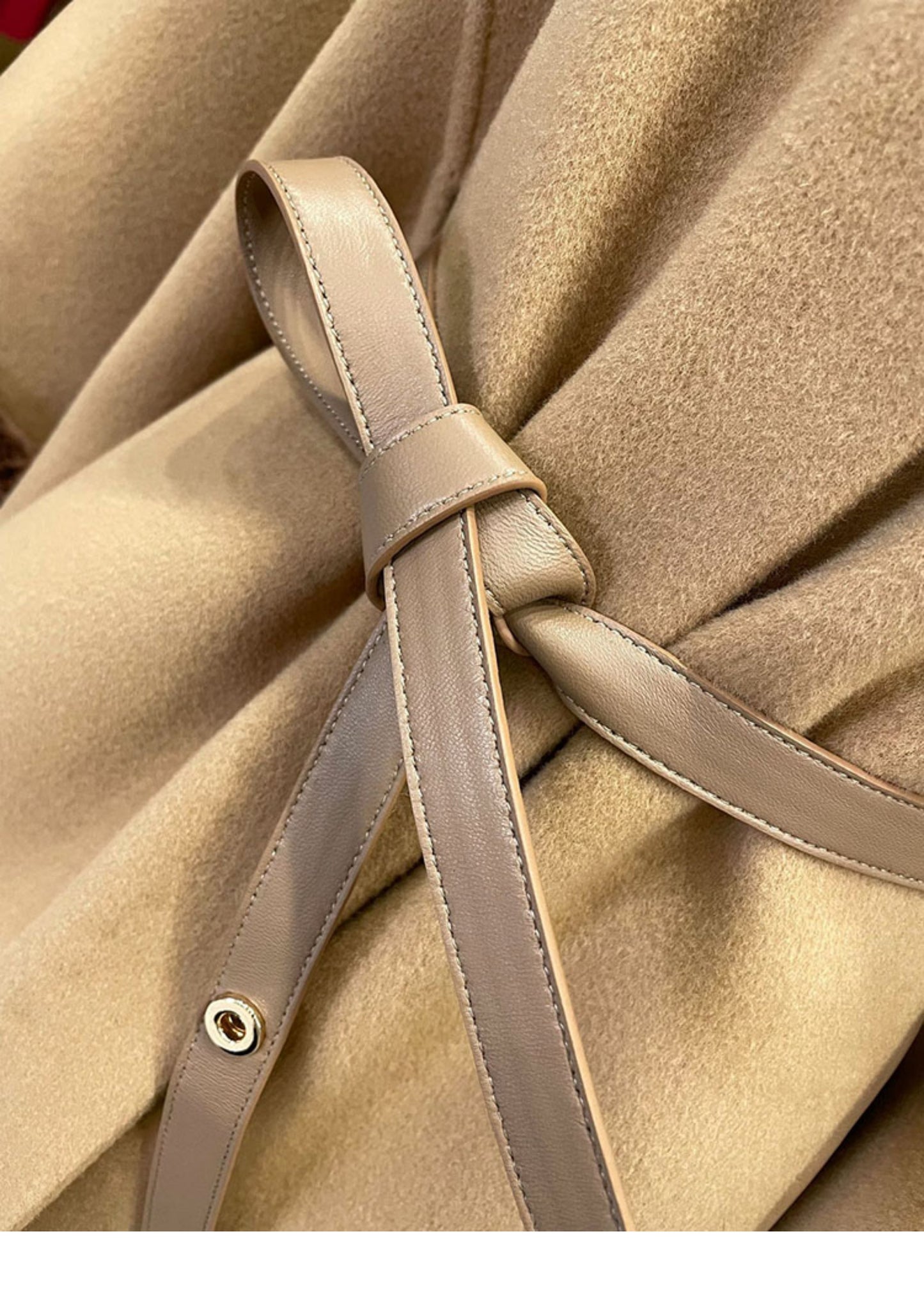 Double-faced cashmere cape coat